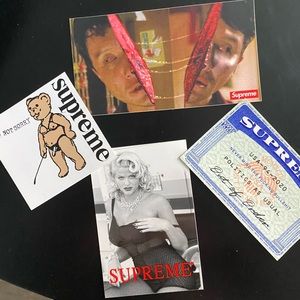 Supreme pack of four assorted stickers